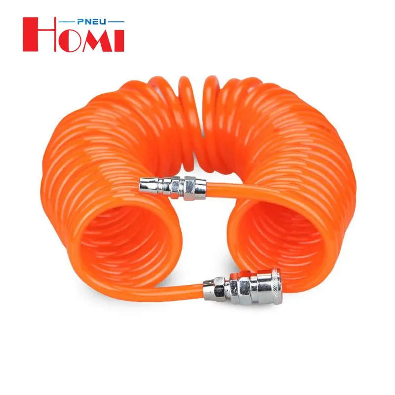 Pneumatic Tube PU Hose Polyester Polyurethane Spring Tubing Spiral Flexible